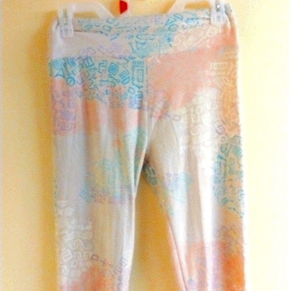 Lululemon leggings, multi-colored, pink, purple, gray, white,blue, one size